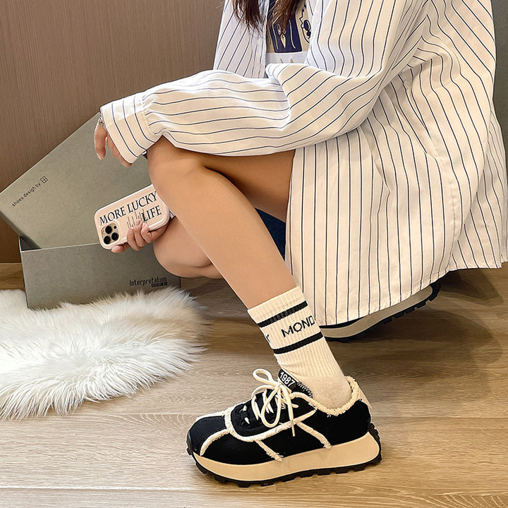 Dame Sneakers i sporty-casual design med varmt indvendigt foer og skridsikker gummisål Stilla