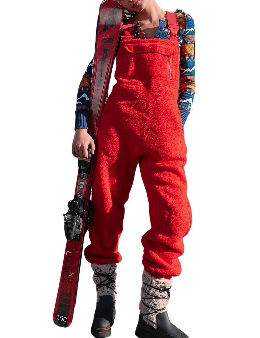 Kvindernes fleece overalls med praktiske lommer og blød inderside Stilla