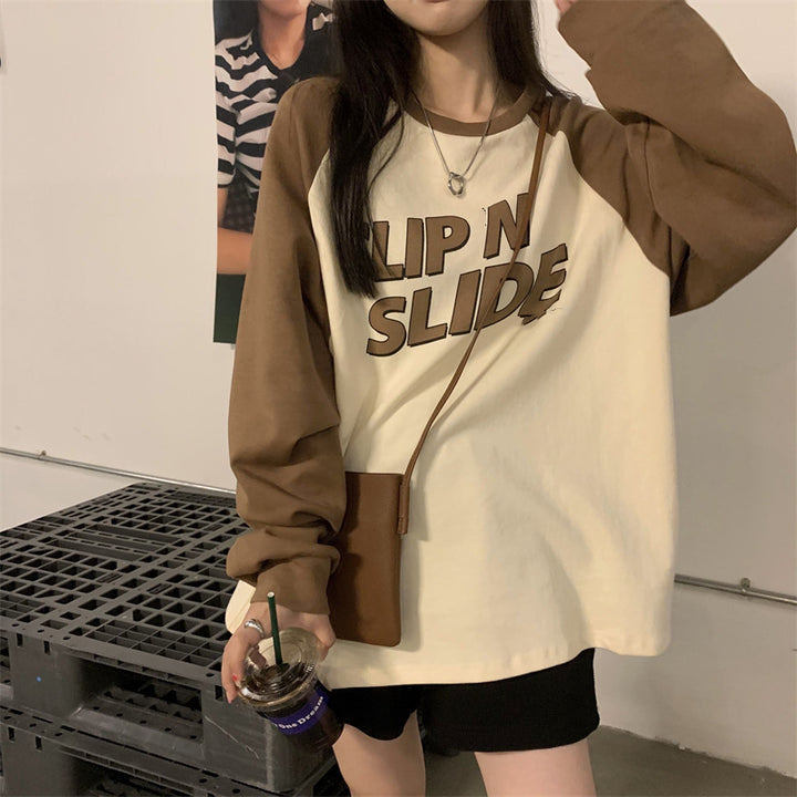 Femme Grafik Raglan Ærme T-Shirt Stilla