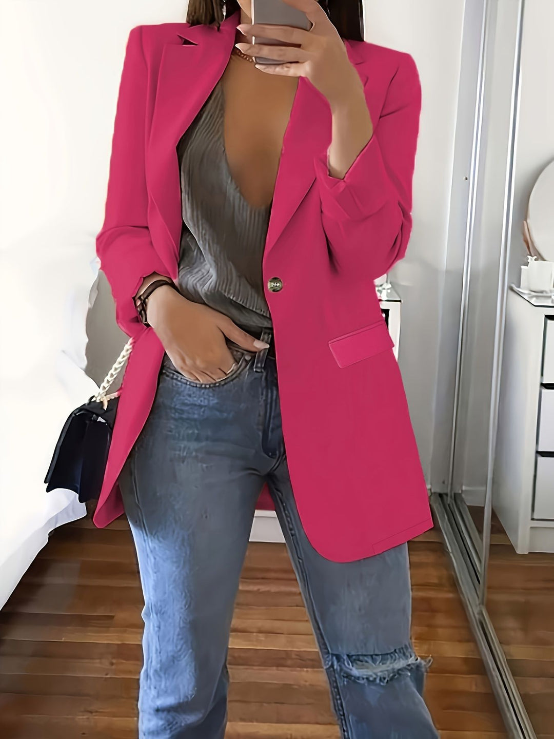 Dame stilfuld blazer med moderne snit og elegante detaljer Stilla