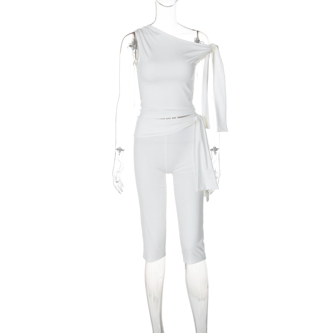 Dame Ensidig Jumpsuit med eksklusive Draperinger Skovae