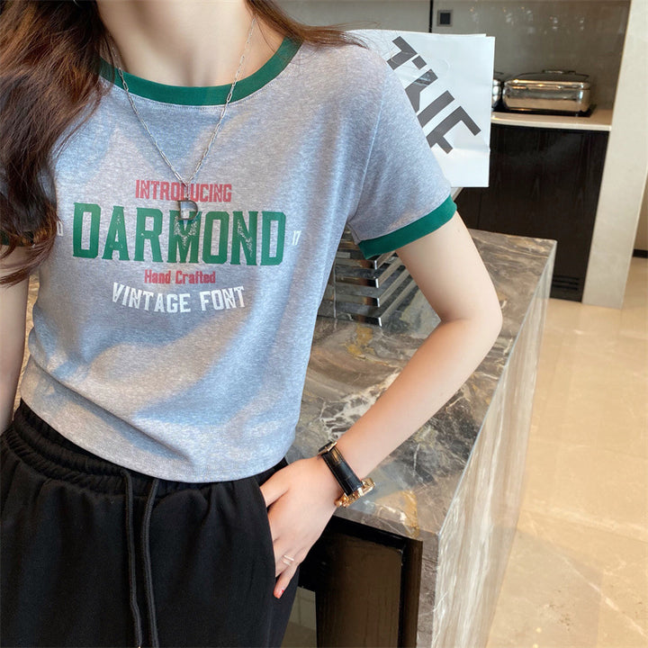 Femme Casual Grafik T-shirt Stilla