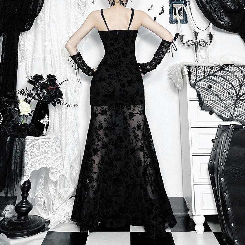 Dame Elegant Spids Cut Aftenkjole Stilla