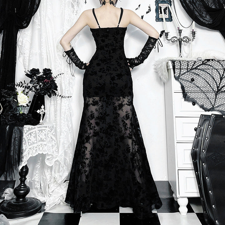 Dame Elegant Spids Cut Aftenkjole Stilla