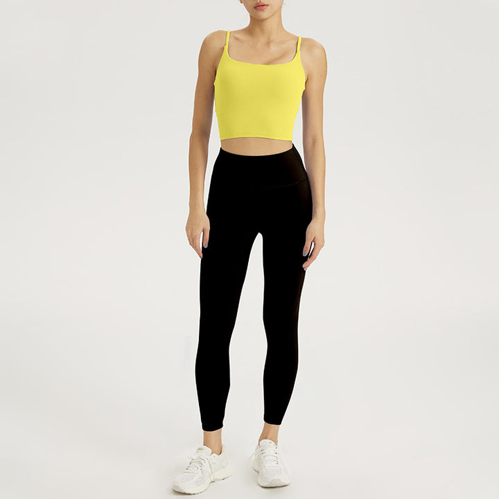 Dame sporty sæt med strapless top og high-waist leggings Stilla