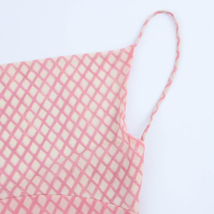 Dame Cowl Neck Slip Midi Kjole med justerbare stropper Stilla