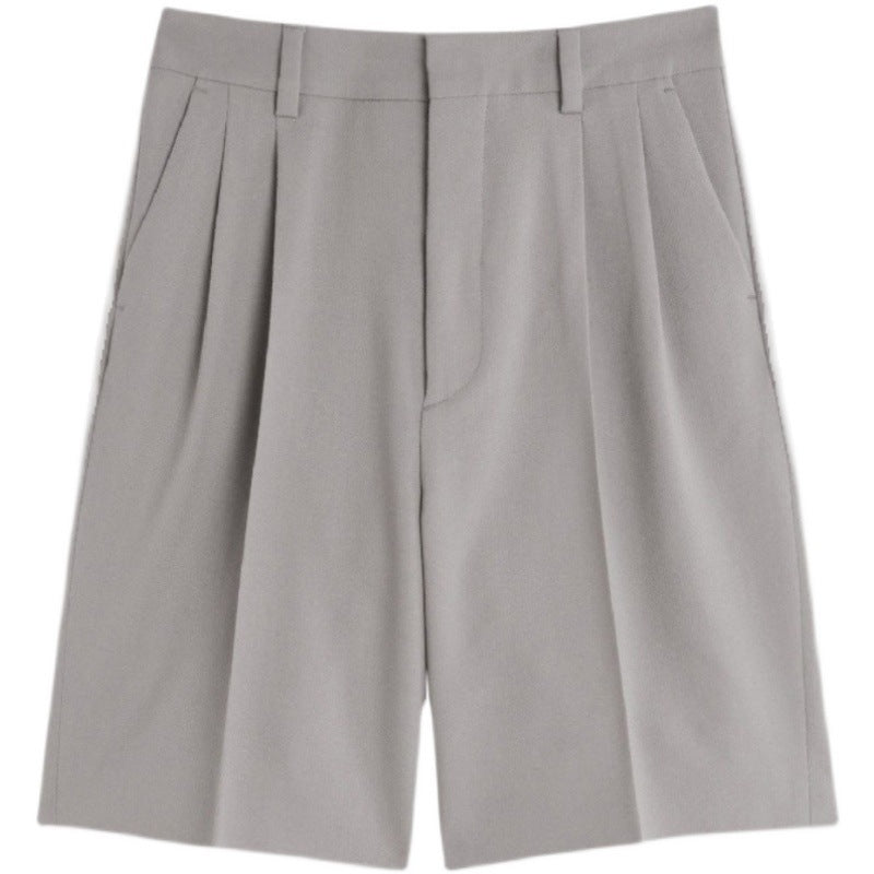 Dame brede Chinoshorts med elegant plissering Stilla