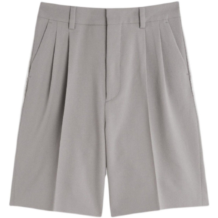Dame brede Chinoshorts med elegant plissering Stilla
