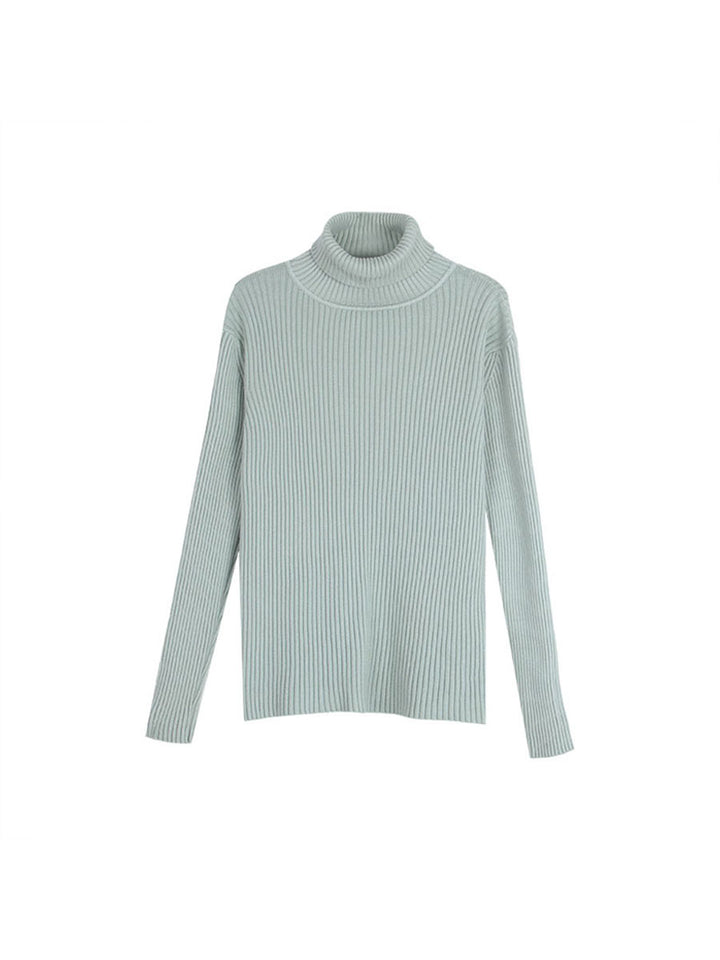 Dame afslappet rullekrave sweater med fin ribstrik og oversized pasform Stilla