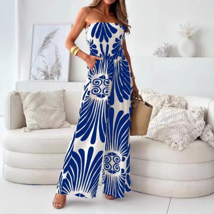 Dame Horizontale Striped Jumpsuit Stilla