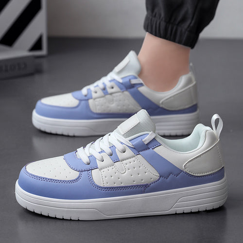 Unisex nan Plateausneaker i imiteret læder med åndbar mesh-tungeområde og stødabsorberende profilsål Skovae