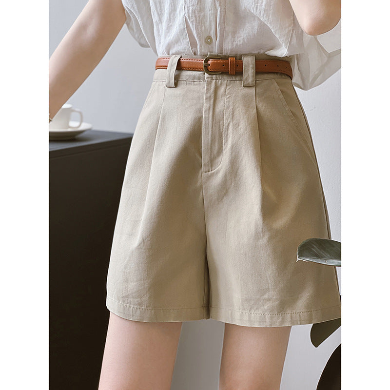 Dame elegante shorts med kvalitetsbælte og flatterende pasform Stilla