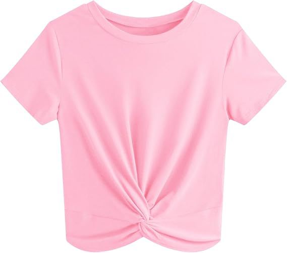 Dame kortærmet T-shirt med knude og elastisk stof Stilla
