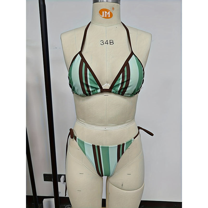 Dame triangel-bikini med justerbare stropper Skovae