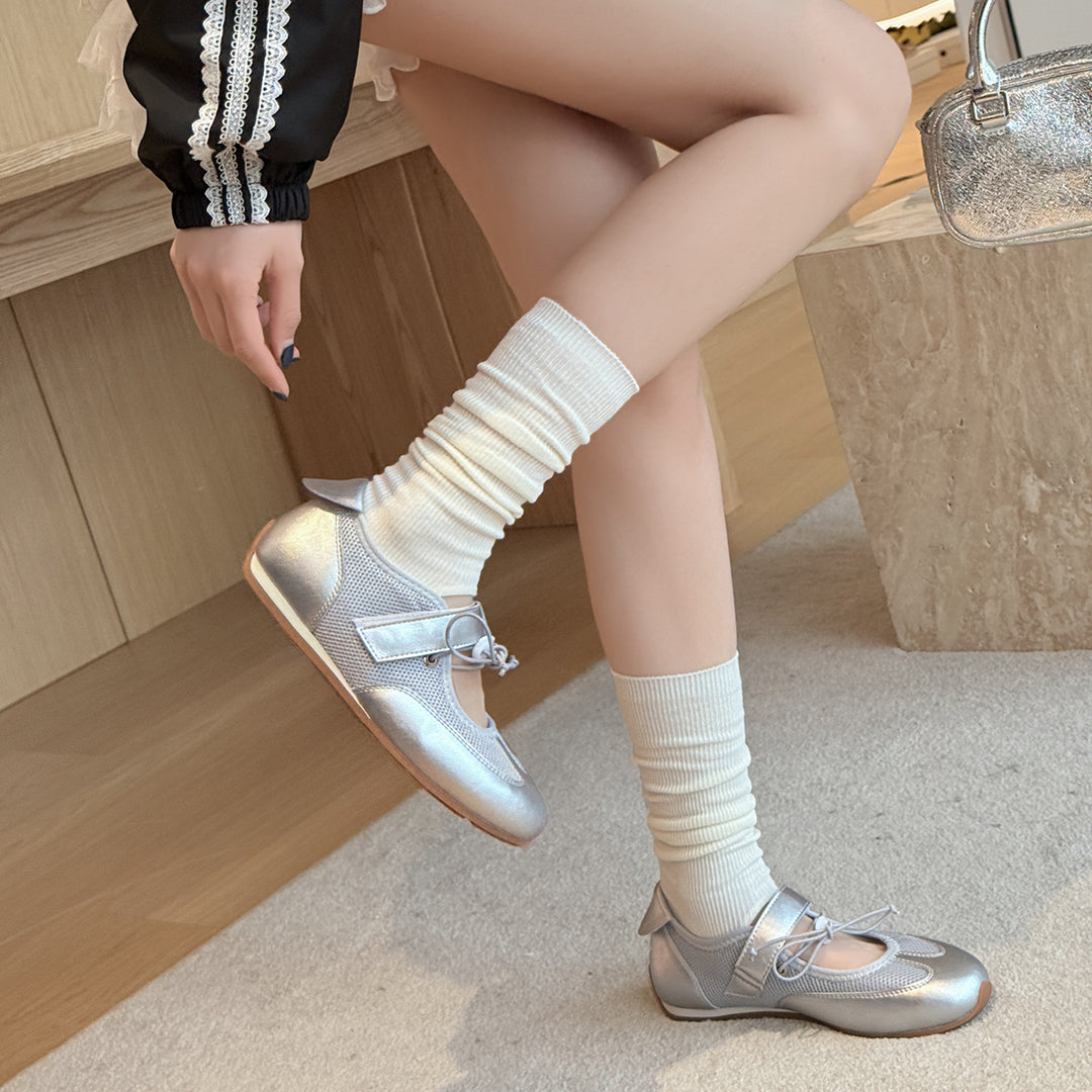 Femme Stilfulde Mesh Ballerinas Stilla