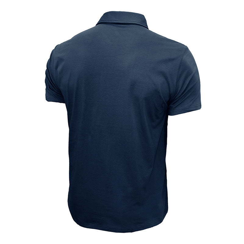 Herrer polo t-shirt med sportslig snit og åndbart bomuld Stilla