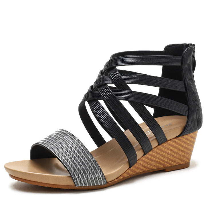 Dame Wedge-sandaler med elegant fletdesign og behagelig sål Stilla