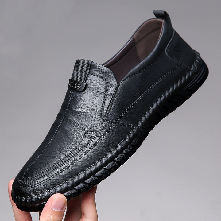Herre Slip-On Fritidslæder Sko med fleksibel Sål Støtte Stilla