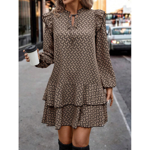 Dame Trendy Wrap Kjole i Boho Stil Stilla
