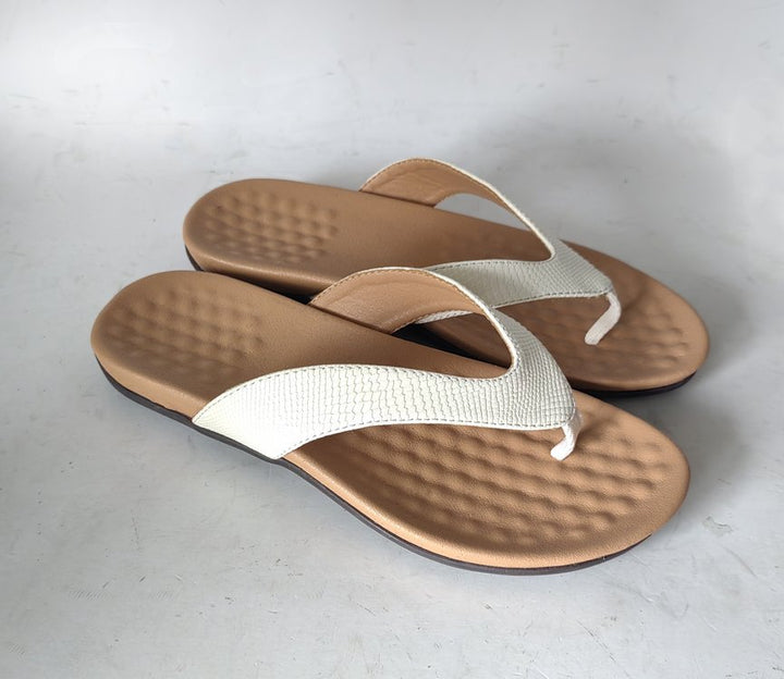 Dame Behagelige Tåsplit Sandaler med struktureret sål Stilla