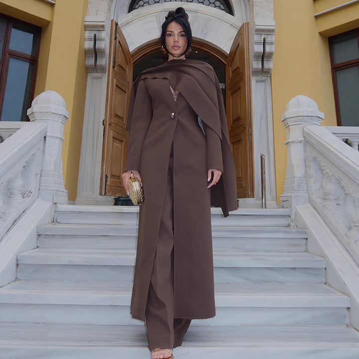 Dame elegant knælang Blazer-kjole Stilla