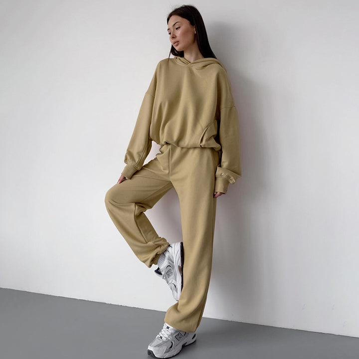 Dame behagelig fritidsdragt med oversized hoodie og afslappede joggingbukser Stilla