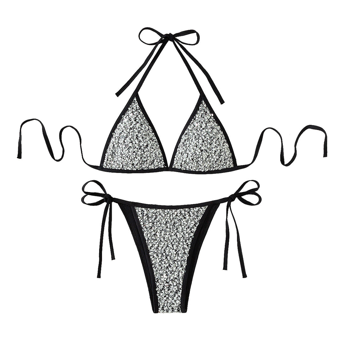 Damer Triangel-Bikini med glitrende detalje Skovae