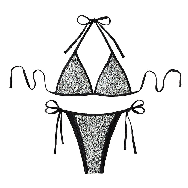 Damer Triangel-Bikini med glitrende detalje Skovae
