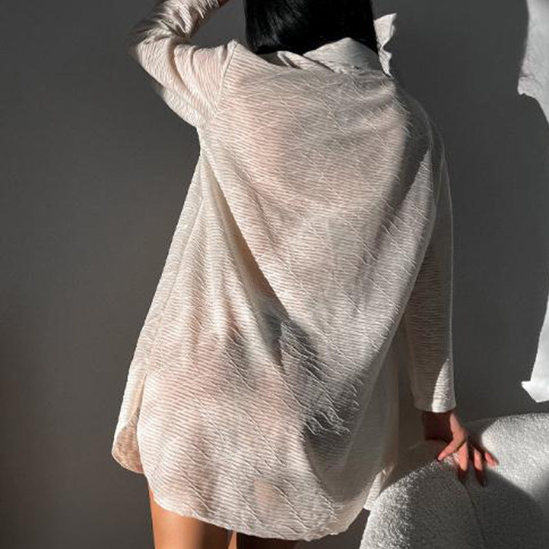 Dame Letts Oversized Skjortekjole med moderne linjer Stilla