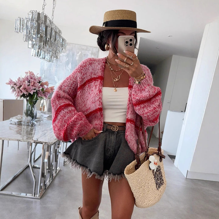 Kvinders afslappede cardigan med oversized skæring og moderne detaljer Stilla