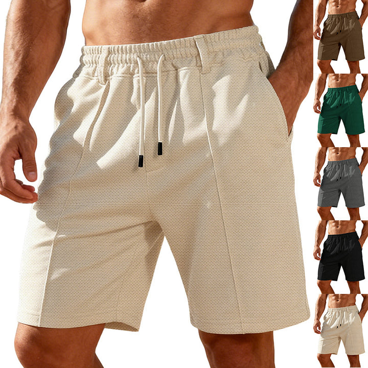 Herren nan Chino-inspirerede Relax-Shorts med bundfald elastisk tunneltræk og sidelommer Skovae