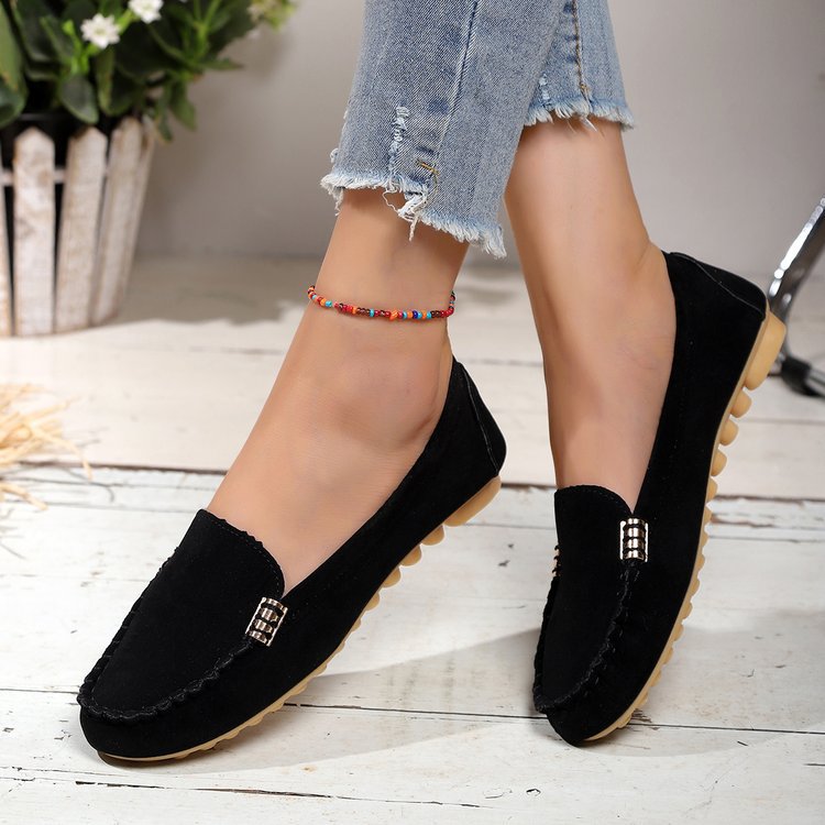 Dame mokasiner med mode denim-look og elegante detaljer Stilla