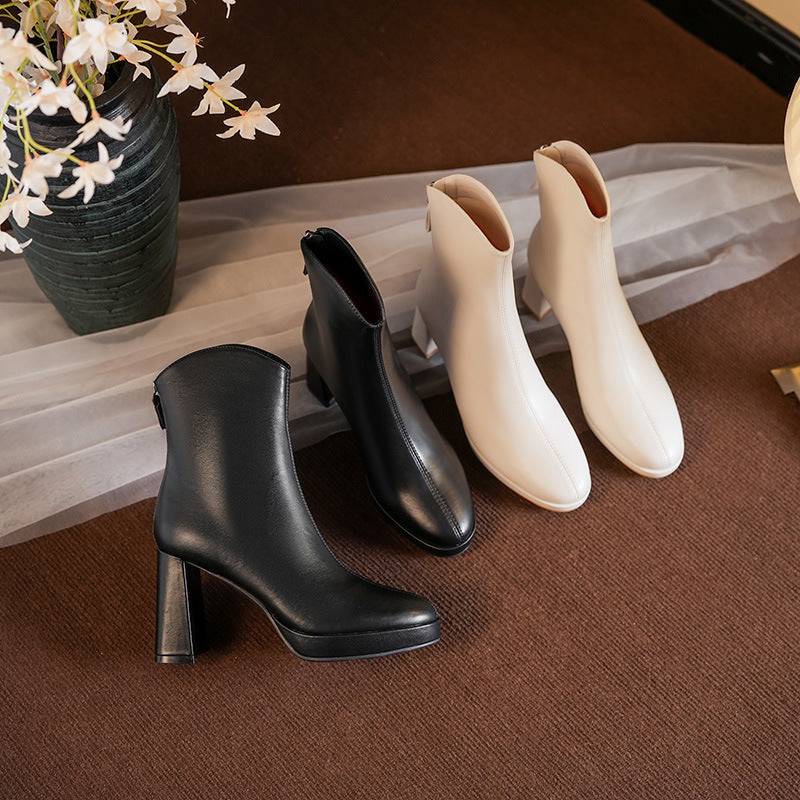 Dame stilfulde High-Heel-Ankel-Boots Stilla
