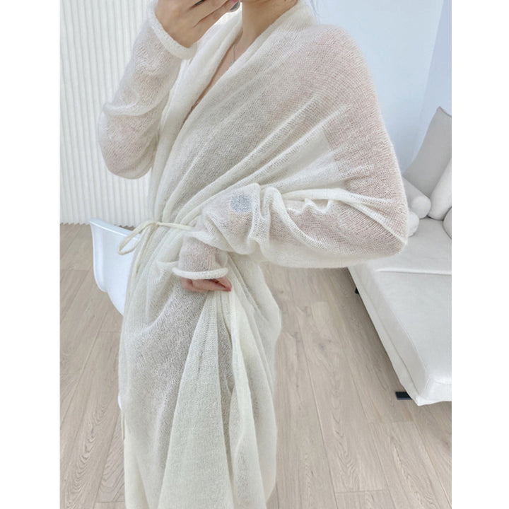 Lettere dame-kimono-kjole med bælte Stilla