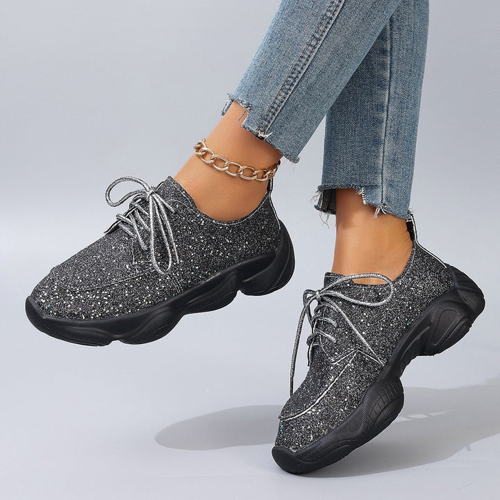 Dame Sporty Glitter Sneakers med skridsikret sål og åndbar forarbejdning Stilla