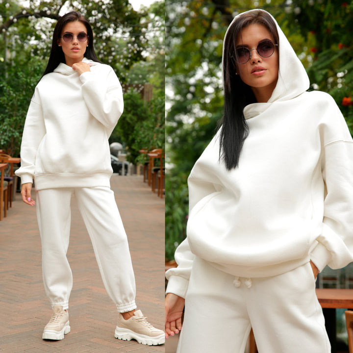 Dame Sporty Hoodie og Joggingbukser Sæt Stilla