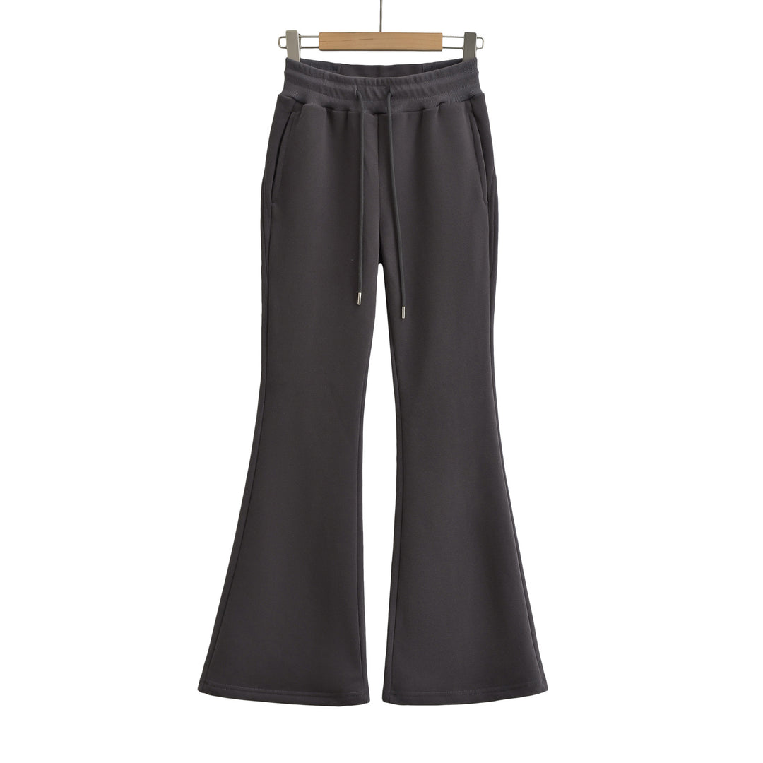 Dame Sporty Flared-Leggings med elastisk talje og praktiske lommer Stilla