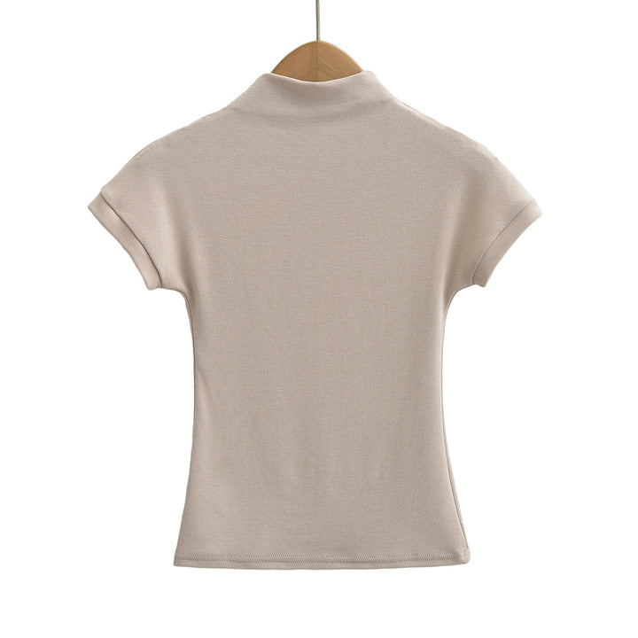 Dame Kortærmet Poloshirt med Ståkrave og tætsiddende pasform Stilla