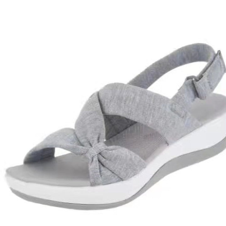 Dame nan lette plateau sandal med ergonomisk komfort fodseng og justerbar hælrem Skovae