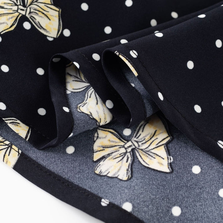 Dame sommerkjole med delikat sommerfugl- og prik-design Stilla