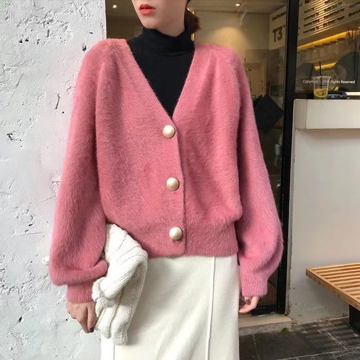 Kvinders Cozy Cardigan med Store Knapper Stilla