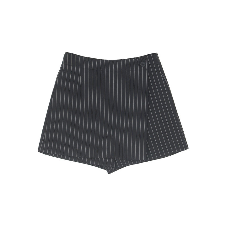 Dame elegante shorts med fine nålestriber og høj talje Stilla