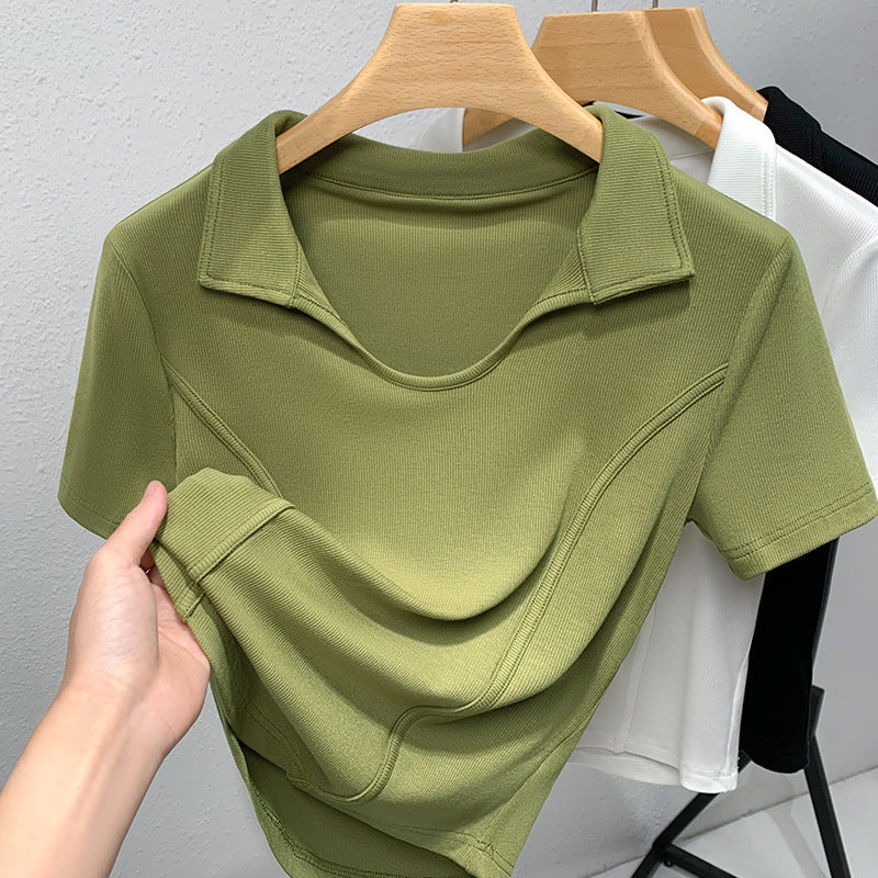 Dame Polo-Shirt med struktureret design og moderne krave Stilla