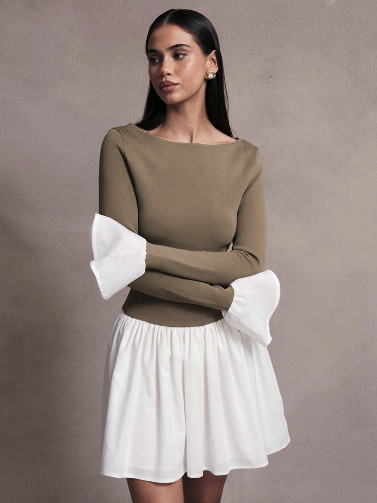Femme Off-Shoulder Udsmykket Ærme Kjole Stilla