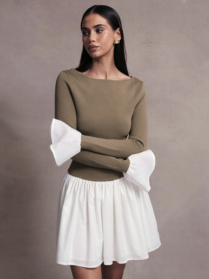 Femme Off-Shoulder Udsmykket Ærme Kjole Stilla