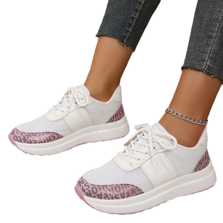 Dame Sporty Sneakers med luftig mesh-overflade og fleksibel sål Stilla