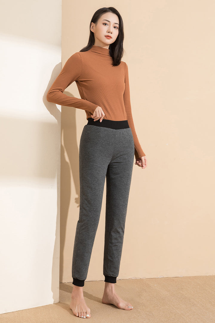 Dame Behagelige Sweatpants med elastisk bund og smal pasform Stilla