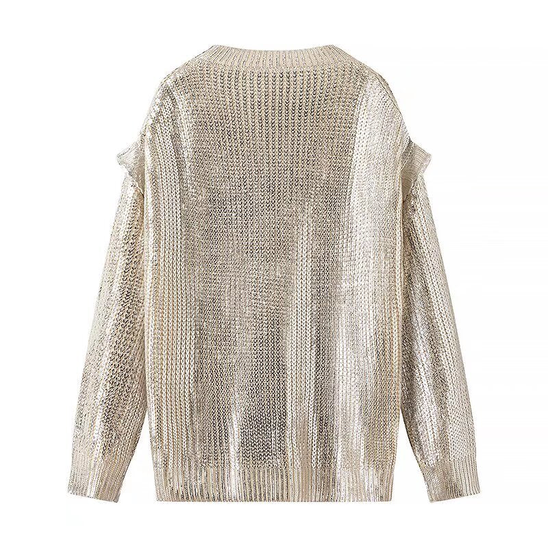 Dame Glitrende Pullover Stilla