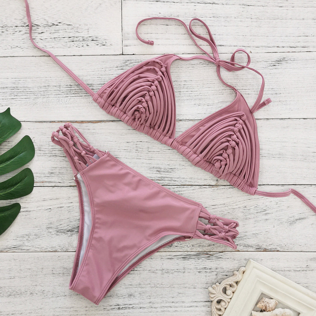 Dame Bikini-sæt med innovativ flæse-silhuet og justerbare stropper Stilla
