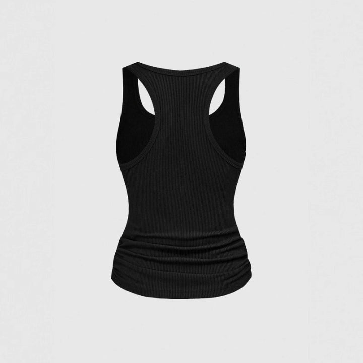 Damer Sporty top med stilfulde nittedetaljer Skovae